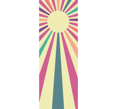 70's Geometric Sun FRIDGE fridge decals - TenStickers