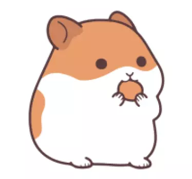 Cute Hamster Anime pet decals - TenStickers