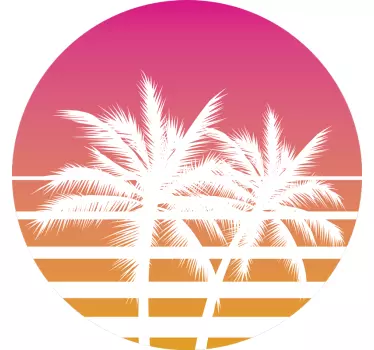 Sunset Vintage Landscape wall decal - TenStickers