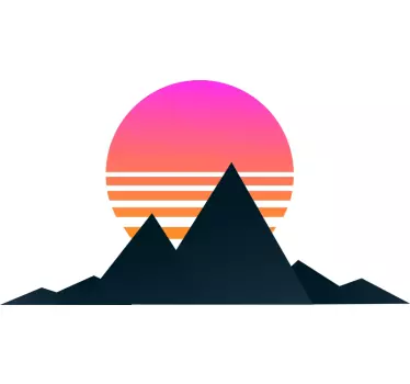 Vintage and retro sun wall decal - TenStickers