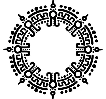 Circular Slovakia folk  floral wall decal - TenStickers