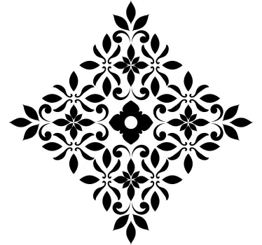Geometric shape Slovak folk  floral wall decal - TenStickers