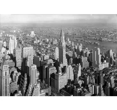 New York Building Decorative Sticker - TenStickers