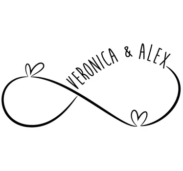 Husband and wife Infinity bridal decal - TenStickers