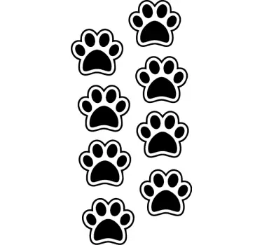Chow chow paw print  pet decals - TenStickers