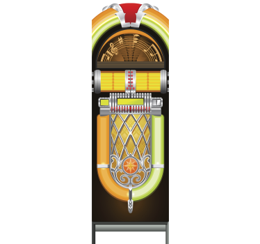 Jukebox Fridge Sticker - TenStickers