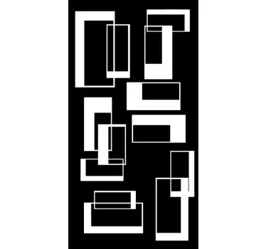 Rectangular Pattern shower Glass Sticker - TenStickers