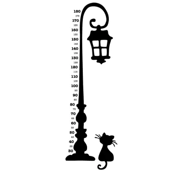 Lamp Post Height Chart Sticker - TenStickers