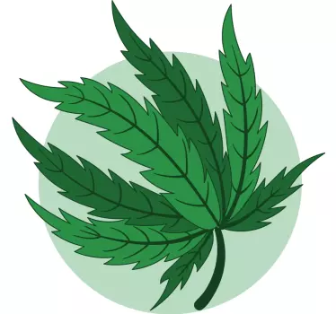 Large Cannabis Leaf plant decals - TenStickers