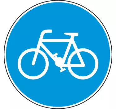Bicycle Notice Road Sign Sticker - TenStickers