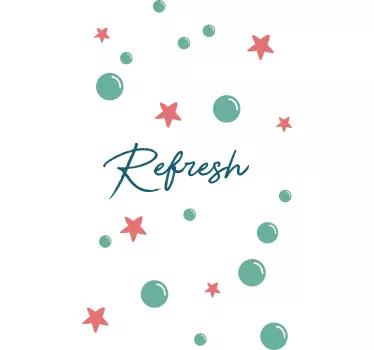 Refresh shower decal - TenStickers
