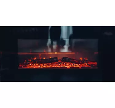 Fireplace screen object wall decal. - TenStickers