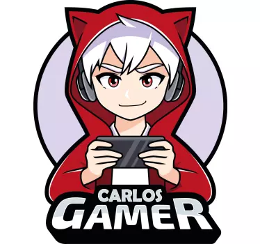 Gamer anime boy illustration wall art - TenStickers