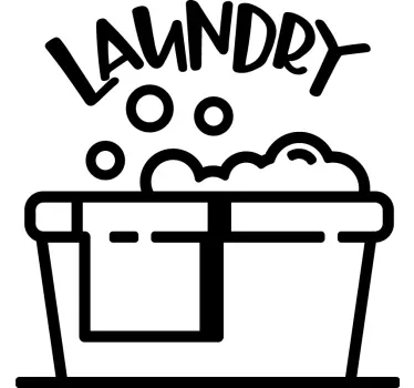 Laundry memorable days dirty clothes home quote wall sticker - TenStickers