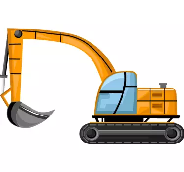 Superhero wall sticker excavator character design - TenStickers