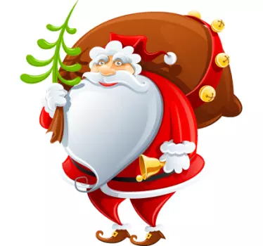 Father Christmas Decorative Sticker - TenStickers