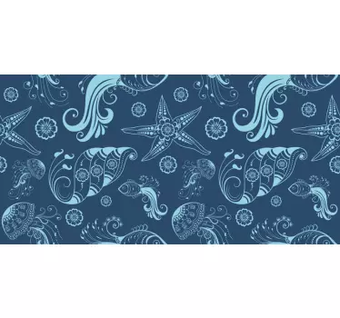 Ornamental Sea Life furniture decals for furniture - TenStickers