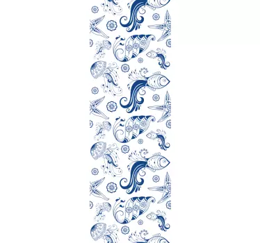 Ornamental Sea Life shower sticker - TenStickers