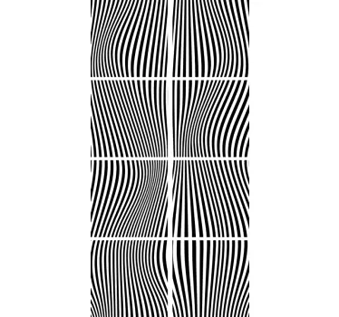 Rectangular Pattern Shower Sticker - TenStickers