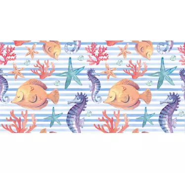Sea life tile decals for furniture - TenStickers