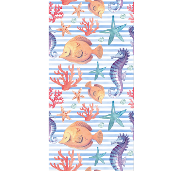 Sea life shower vinyl sticker - TenStickers