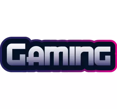 Gaming big font video game wall decal - TenStickers