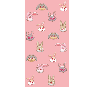 Rabbit set clipart privacy film for window - TenStickers