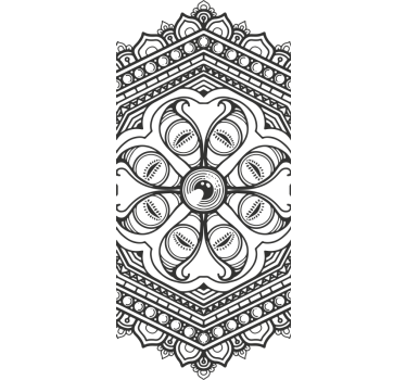 cat eye mandala style window decal - TenStickers