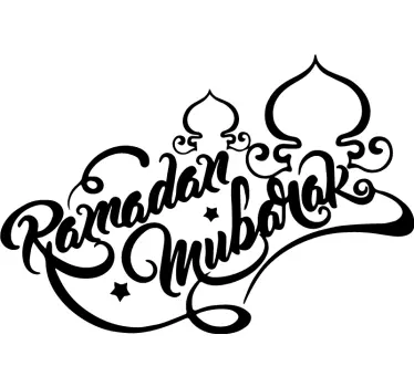 Ramadan Mubarak Arabic Stickers - TenStickers