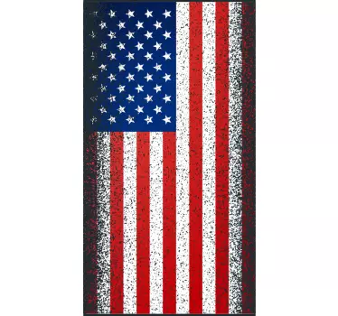 Grunge American Flag fridge decals - TenStickers