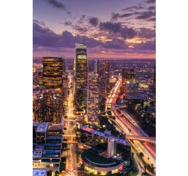 Los Angeles skyline fridge decals - TenStickers