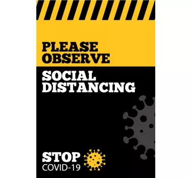 Please observe social distancing window decal - TenStickers