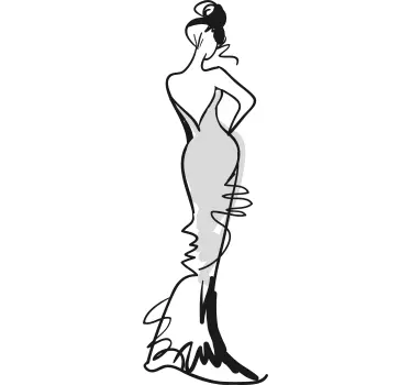Full Body Female Wall Sticker - TenStickers