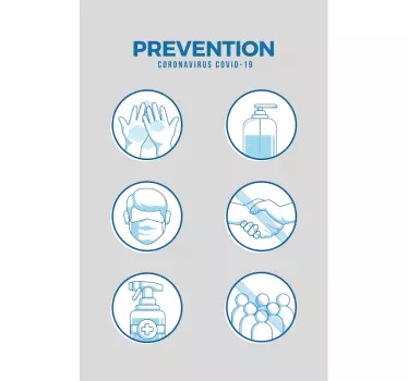 Covid prevention wall mural decal - TenStickers