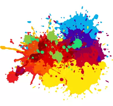 Abstract colors splash  abstract decal - TenStickers