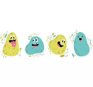 Monster splash monster decal - TenStickers