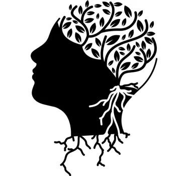 Tree brain Silhouette Wall decal - TenStickers