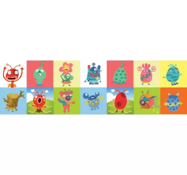 Monsters Tile Sticker - TenStickers