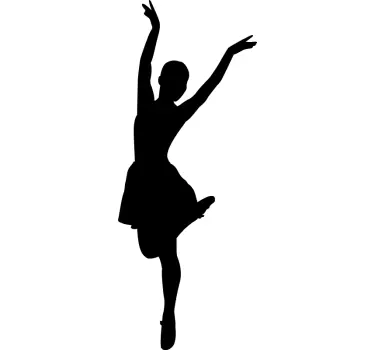 Ballet position dance sticker - TenStickers