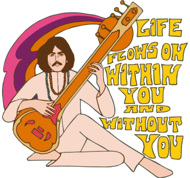 Life flows on within you lyric fridge sticker - TenStickers