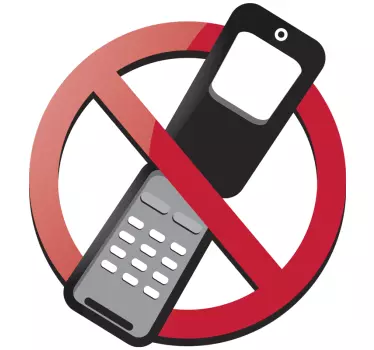 No Mobile Phone Sign Sticker - TenStickers
