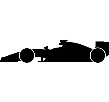 Silhouette F1 car extreme sports wall decal - TenStickers
