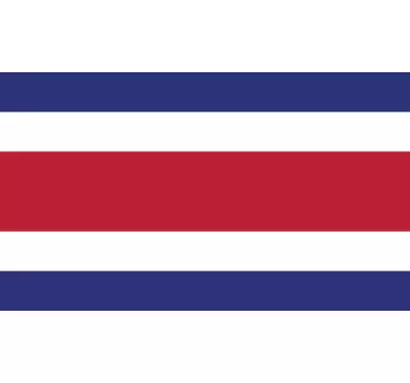 Costa Rica Flag Sticker - TenStickers