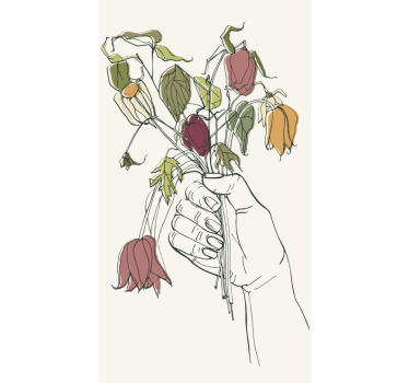 Handheld Floral Bouquet fridge sticker - TenStickers