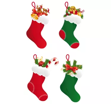 Christmas Stockings Sticker - TenStickers