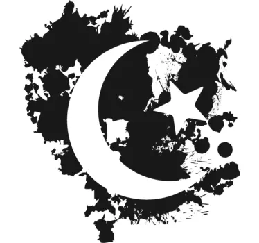 Half Moon & Stars Wall Sticker - TenStickers