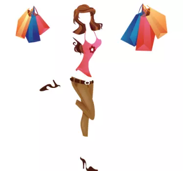 Happy shopper sticker - TenStickers