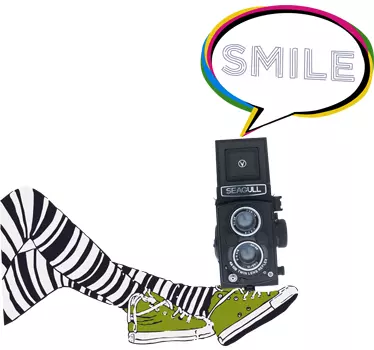 Camera Legs Wall Sticker - TenStickers