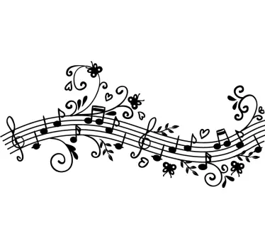 Floral Symphony Wall Decal - TenStickers
