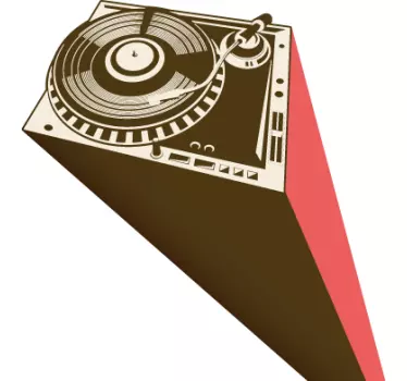 Turntable DJ Deck Wall Sticker - TenStickers